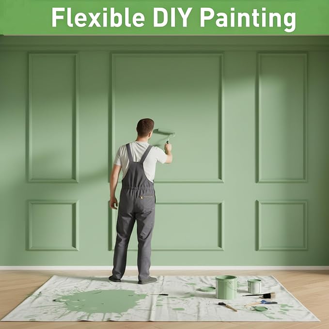 Peel and Stick Wall Molding, 3 Set Pre-Cut Wainscoting Panels, Upgraded 1.37