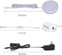 LED Dimmable Under Cabinet Lighting Kit,12V 6 Pack Wired Puck Lights with Remote Control, Plug in Under Counter Lighting Fixtures for Kitchen,Bookcase,Showcase,Shelf (Day White)