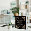 Islamic Decor - Islamic Gifts - Ramadan Decorations - Ramadan Mubarak Wooden Sign Home Office Living Room Bedroom Kitchen Desk Table Shelf Wall Decor - 5 x 5 Inches