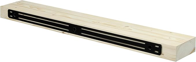 Dogberry Collections Smooth Timber Floating Shelf – Versatile Wood Mantel & Wall Shelf (Unfinished, 48 in.)