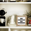 No Coffee No Workee Wooden Sign, Funny Coffee Bar Sign, Funny Office Desk Decor, Rustic Wooden Desk Decor, Cafe Signs Office Table Decoration 5.9X5.9 Inches