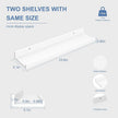 24inch Floating Picture Ledge Shelves 2-Pack, White Wall Mounted Shelves with Lip for Nursery, Kids Room, Living Room & Bedroom, Sturdy Floating Book Shelves for Photo Frames & Decor