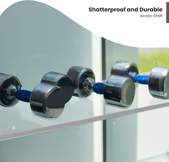 Fab Glass and Mirror Custom Acrylic Glass Shelves for Wall - 1/2