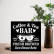 Coffee Bar Decor - Tea Station - Coffee and Tea Bar Wood Sign Home Kitchen Desk Shelf Table Tabletop Decor 5×5 Inches