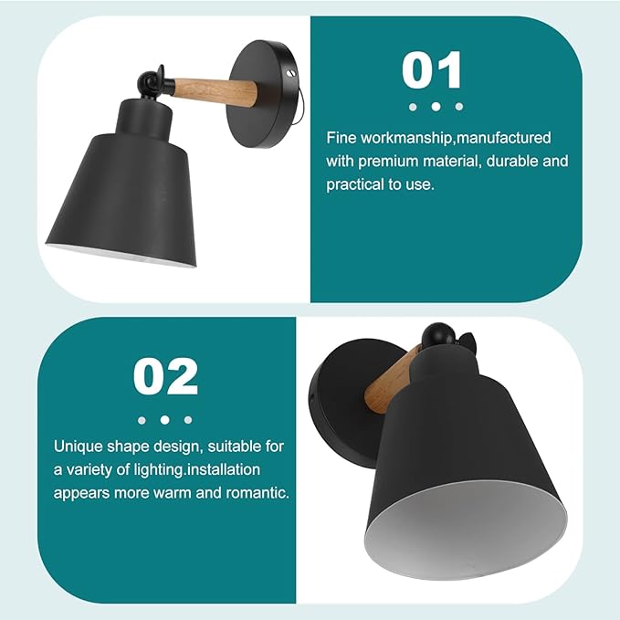 DOITOOL 1Pc Nordic Style Wall Light Decor Simple Backdrop Light for Bedroom and Hallway Elegant Design Low Energy Consumption for Indoor Aisle Illumination