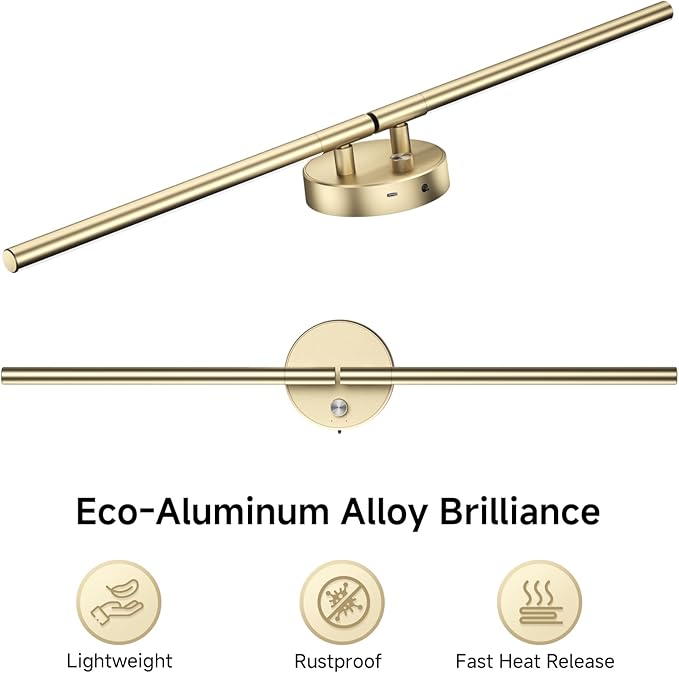 Battery Operated Wall Sconce Set of Two,Wireless Magnetic Wall Lights with Remote, 360°DIY Rotatable 5CCT Dimmable with Timer,RGB Cordless Wall Gold Sconces Decor for Vanity Bedroom Hallway 10000mAh