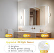 Combuh LED Bathroom Vanity Light Bar 24Inch 14W IP44 Chrome Shining Over Mirror Lighting Fixture Indoor Wall Sconces Modern Bright White 4000K