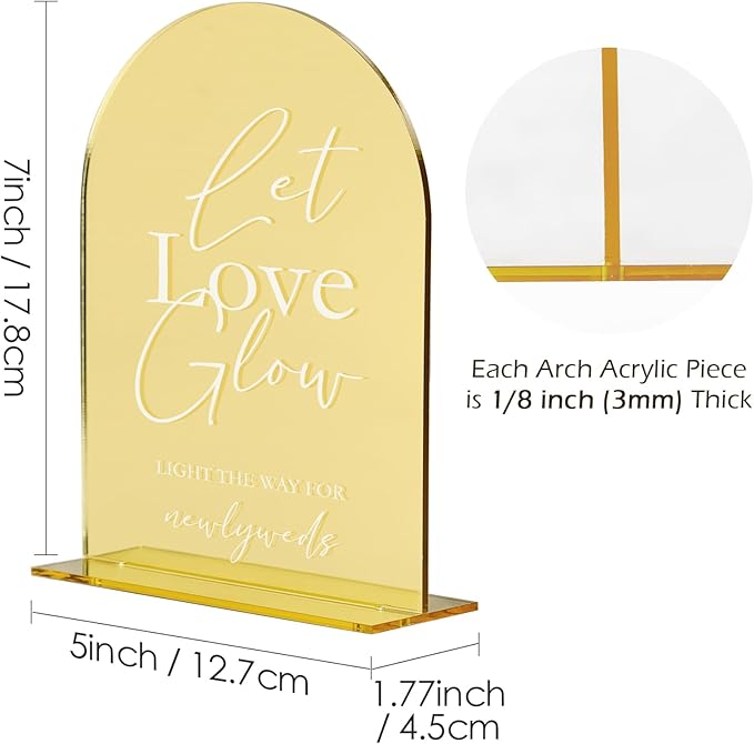 Acrylic Let Love Glow Sign with Stand- 5