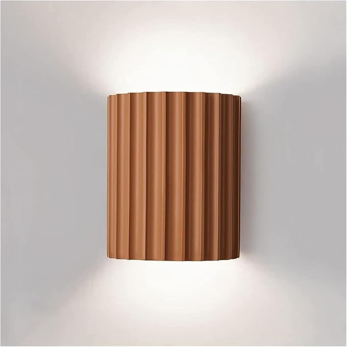 Nordic Minimalism Vintage Lamp Light Geometric Wall Lamp LED Wall Sconce Up Down Wall Lamp Resin Wall Spot Accent Lighting Indoor Lamps Night Lights for Living Room Bedroom Hallway(Orange)