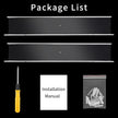 24-Inch Long Clear Acrylic Floating Shelves - U Shape Wall Shelf for Book Display, Makeup, Spice Organizer - 2 Pack