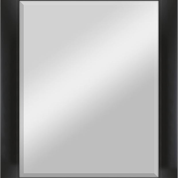 MCS Simplicity 22x28 Large Wall Mirror, Black & Beveled Detail Mirror, Vertical & Horizontal Wall Hanging Mirror for Bathroom, Bedroom & Livingroom