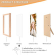 4x6 Picture Frame, OAK Wood Photo Frame with Perspex Glass for Vertical or Horizontal Tabletop Wall Display for Photos, Paintings, Posters, Artwork, Birthday Christmas Gift, Set of 2