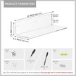 12 Inches Clear Wall Shelves, Moisture-Proof, Acrylic Bathroom Wall Shelves, Clear Floating Shelves for Bathroom, Bedroom, Living Room, Retail, 2 Pack