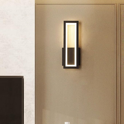 LED Wall Light Modern Metal Wall Sconce Lighting 16W Bedside Wall Lamp, Nordic Rectangle Wall Sconces Indoor Wall Wash Lights for Living Room Bedroom Bedside Hallway