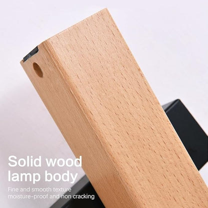 Modern Indoor LED Wall Sconce Wooden Minimalist Interior Small Wall Lights 1 Pack Hardwired 360° Rotatable Wall Mount Light for Living Room Bedroom Hallway Corridor(Warm light,Large)