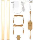 2pack 20inch Dimmable LED Under Cabinet Light Kit, 2700K to 6000K Smart LED Under Counter Lighting Fixture, Compatible with Alexa, Google Assistant, for Kitchen, Pantry, Shelf (Gold)