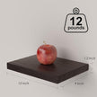 Small Floating Shelves for Wall - 12 x 9 Inch Rustic Brown Shelves for Bedroom, Living Room, Bathroom, Kitchen, Office Decor Set of 3