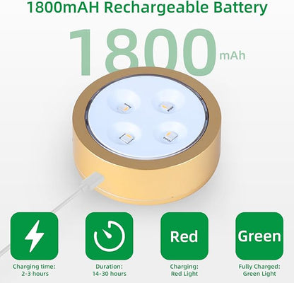 2 Pack Wireless Picture Lights for Wall, Magnetic Gold Rechargeable Picture Light Battery Operated with Remote 3 Lighting Modes Painting Light for Art Display, Battery Wall Lights for Photo Gallery