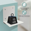 STORAGE MANIAC Floating Book Shelves for Wall Mounted Invisible Floating Bookshelves Heavy-Duty Steel Hidden Bookshelf Hanging Bookshelves for Bedroom Living Room Office, White 4-Pack Large
