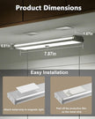 SZOKLED Motion Sensor Night Lights, 58-LED RGB Under Cabinet Lighting Wireless, 1100mAh Rechargeable Under Cabinet Lights Dimmable Closet Lights for Step, Stair, Kitchen,Hallway (2 Pack)