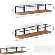 Spice Rack Self-Adhesive or drilling, Rustic Style Hanging Spice Rack, Spice Organization for Cabinet Door or Wall Mount, Over The Stove, Kitchen Wall, 2-Pack