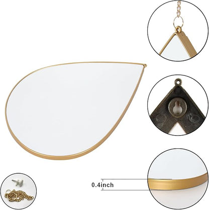 DECANIT Decorative Wall Mirrors Set of 3,Gold Accent Hanging Mirrors for Living Room, Bedroom & Entryway – Modern Farmhouse & Boho Home Decor