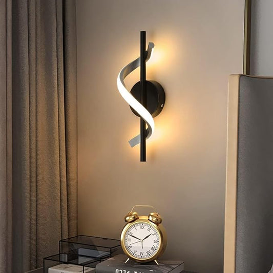Modern Wall Sconces Set of 2, 9W Hardwired Wall Lighting Fixture Lamps LED Aluminum Wall Lamps for Bedroom Living Room Hallway Hotel Indoor (Warm White)