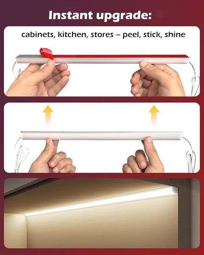 Cefrank Under Cabinet Lighting, 8pcs 12" V-Shape Linkable LED Light Bars for Kitchen Cabinet, Showcase Display, Shelf - 16Watt 1600Lumens - Pure White (6000K)