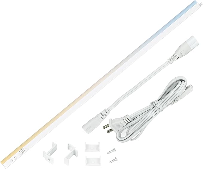 Sunlite LED Under Cabinet Lighting Plug in 34 Inch Linkable Under Counter Lights for Kitchen 12 Watts, 120 Volts, 1200 Lumens, Adjustable 3 CCT 3000K-5000K, 50,000 Hour Lifespan, ETL Listed LED Light