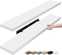 Sorbus Floating Shelves for Wall - 35 Inch Long Bathroom Shelves, Wall Decor for Bedroom, Kitchen, Living Room & Book Storage - Mounted Floating Shelf with Invisible Brackets (White, 2 Pack) | Long Wall Shelves, for Bedroom, Kitchen, Living Room, Bathr...