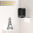 Small White Shelves for Wall, 4.92 Inch Metal Floating Shelves for Echo, Cameras, Small Speaker, Adhesive Display Ledges, No Drilling Wall Shelves for Bathroom, Living Room, Bedroom, 2 Pack