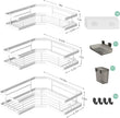 Corner Shower Caddy Bathroom Organizer Adhesive Shower Rack Bathtub Shelves - 3Pack No Drilling Shower Shelf For Inside Shower - Rustproof Bath Tub Organizer Caddy