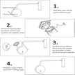 ZEROUNO Wall Mounted Reading Light Swing Arm Bedside Lamps for Bedroom Hardwired Sconces with Switch LED Mounted for Home Decor Wall Lighting Fixtures Indoor (Silver)