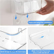 Diesisa 2pc Acrylic Wall Mount Organizer, Adhesive Clear Cabinet Door Organizer,Bathroom Shelves for Wall,No Drilling Hang Walls,with 2 Compartments, for Bathroom, Kitchen, Living Room