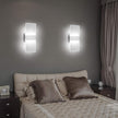 ChangM Modern Wall Sconce 12W, Set of 2 LED Wall Lamp Cool White Acrylic Material Hardwired Wall Mounted Wall Lights