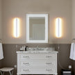 Modern Plug in Wall Sconces, 23.6 inch Frosted White LED Long Wall Lights, 12W Warm White 3000K Acrylic Indoor Wall lamp,with 59