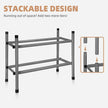 STORAGE MANIAC Expandable Shoe Rack, 4 Pairs Stackable Small Shoe Rack, Metal Adjustable Shoes Organizer for Closet, Entryway, Hallway, Garage, Front Door, Shoes Shelves, Black 1 Tier