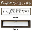 Coffee Wood Sign, Farmhouse Coffees Wall Decoration, Home Kitchen Decor for Shelf Tabletop, Cafe Coffee Station Decor, Coffees Lover Gift, But First Cafecito Sign, 17.8x4x1.2 inches