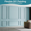Precut Wall Molding Kit - Set of 12 Frames Paintable Wainscoting Panels Ready-to-Assemble Accent Wall Kit, Modern Molding Trim Decor for Living Room Bedroom Hallway Kitchen Island