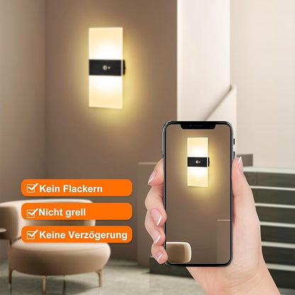 Wall Sconce, LED Wall Lights for Room Decor, Battery Operated Wall Sconce, Remote Control, Dimmable, Rechargeable, Small Night Lights for Hallway Stairway Porch Closet