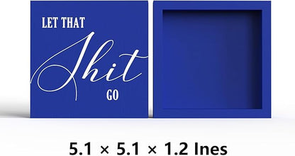 God Is Within Her Bible Verse Artwork Blue Wood Box Sign Rustic Farmhouse Style Psalm 46 : 5 Christian Wood Block Plaque 5 X 5 Inches Home Office Desk Sign Decor for Presents