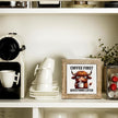 First I Drink the Coffee and Then I Do the Things, Funny Coffee Decor for Office, Home Kitchen Decor for Table Shelf Counter, Farmhouse Cafe Sign for Kitchen Decoration