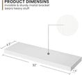 Fun Memories 36 Inch Floating Shelves - Rustic Wooden Wall Shelves - Wall Mounted Storage Shelf with Invisible Brackets - Extra Deeper & Thicker for Living Room, 36