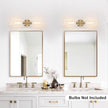 Brass Wall Sconces, Hardwired Bathroom Sconces Wall Lighting with Clear Glass, Modern Bathroom Vanity Lights fixtures for Mirror Bedroom Living Room Hallway Kitchen