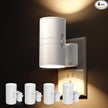 L LOHAS LED 4X Night Light Plug in, LOHAS Modern Night Light with Light Sensor, 0-100LM, Soft White 3000K, Dimmable Night Lights with White Shade for Hallway Bedroom Stairway