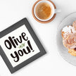 Olive You Signs, Home Kitchen Decor, Box Sign Wood Desk Sign Decors, Cute Kitchen Decor for Shelf, Olive Branch Sign, Farmhouse Decors, Home Bar Decor B