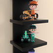 5 Tier Wall Shelves Black, Vertical Column Shelf Floating Storage Home Decor Organizer Design Utility Shelving Bedroom Living Room, 30.7