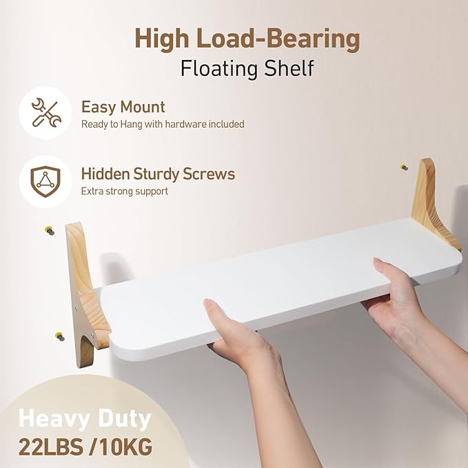 Wooden Floating Shelves for Wall, 15.7