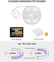 Hardwired LED Cabinet Lighting Strip -UL Listed 24V Flexible Under Shelf Light with Adhesive Backing, 4000K Neutral White 810LM/M LED Strip for Closet, Pantry,72in/6ft，Power adapter not included