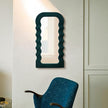 Living Room Mirrors for Wall Decor, 14x28 Arch Wall Mounted Mirror for Girl Teen Women Bedroom Decoration, Cute Hanging Wall Art Room Aesthetics for Modern Tropical Home Office (Dark Green)